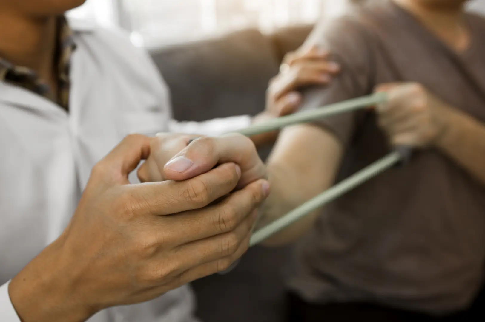 A physiotherapy assessment at an SMSG centre.