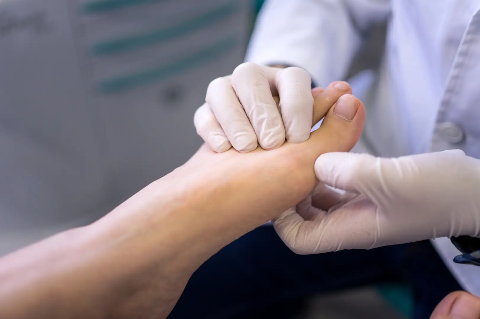 A podiatry examination at an SMSG centre.